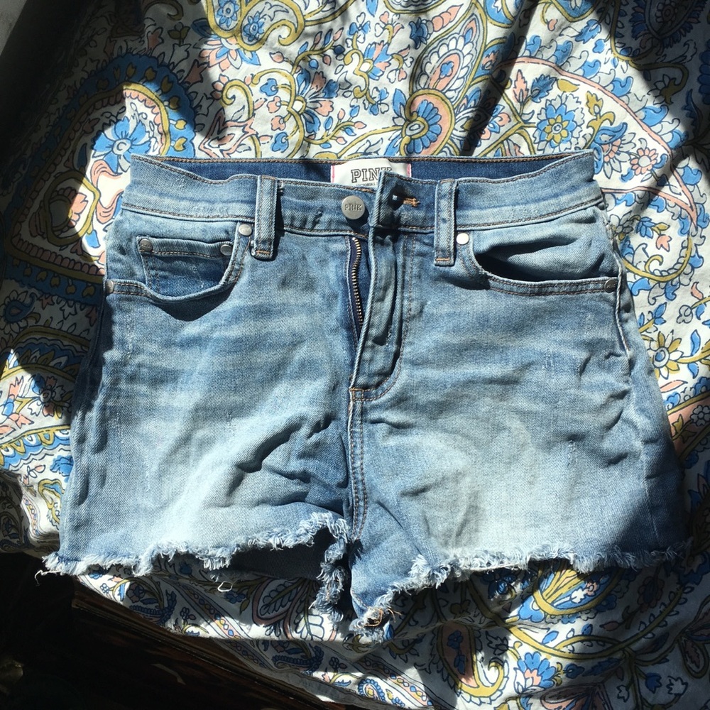 PINK denim shorts
